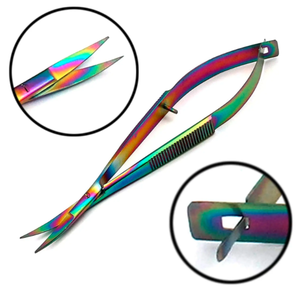 Ciseaux à ongles en acier inoxydable avec cuticule à ressort Lame droite et tranchante Produit de beauté et de soins personnels - Product Image 6