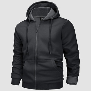 Custom Streetwear <b>Zip</b> <b>up</b> <b>Cropped</b> Hoodie Men High Quality Oversized Two Piece Sweatpants and Hoodie Set Men Tracksuits - Product Image 3