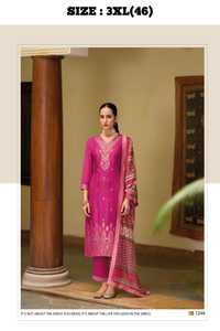 ผ้าแจ็คการ์ดแท้วิสคอสที่สวยงามพร้อมกางเกง Kurti ทำมือและผลิตจากทั่วโลกขายส่งจากอินเดีย - Product Image 5