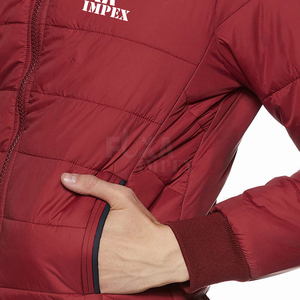 Chaqueta Acolchada Personalizable de Manga Larga para Hombre, para Invierno, con Logotipo Bordado Personalizado, 100% Nailon, Duradera, Cálida y Elegante - Product Image 3