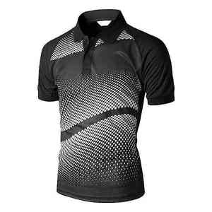 T-shirt polo en coton respirant pour hommes OEM conception personnalisée Slim Fit à manches courtes tissu piqué tenue décontracté offre en gros en vrac - Product Image 5