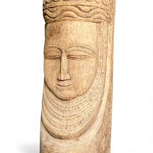 Bouddha en bois sculpté à la main, design traditionnel Feng Shui, pour l'extérieur - Product Image 4