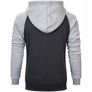 Urban <b>Aesthetic</b> Two-Tone Gray Hoodie – Relaxed Fit Mixed Gray Hooded <b>Top</b> for Casual Streetwear - Product Image 2