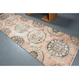 Clásico Beige 3,4 X 11.7ft Alfombra turca de lana Patchwork estampado pasillo rectángulo para entrada para sala de estar dormitorio alfombra de noche - Product Image 4