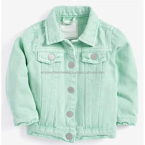 Chaqueta Vaquera Acolchada de Mezclilla para Niñas, Color Personalizado de Alta Calidad, Ropa Exterior Informal de Lona, Transpirable, de Algodón, para Otoño - Product Image 6