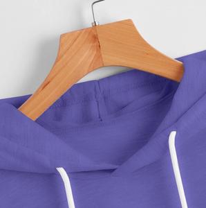 Vente en gros de sweats à capuche sans manches de gym personnalisés de haute qualité sweat à capuche d'entraînement d'été en coton court pour femmes sur mesure - Product Image 3