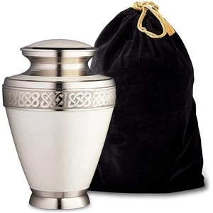 Urne Cinerarie in Metallo per Adulti con Sacchetto in Velluto per Cofanetti per Animali Domestici - Product Image 1