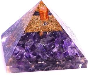 Vente en gros d'Améthyste Pyramide d'orgone d'énergie de protection contre les CEM Pyramide d'orgonite spirituelle à vendre Pyramide d'orgone d'améthyste - Product Image 3