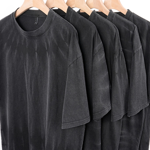 OEM Custom Logo Spring Summer New Heavyweight 100% Cotton Loose <b>Vintage</b> t Shirt Custom Men <b>Vintage</b> Oversized <b>Tshirt</b> - Product Image 6