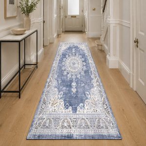 <b>RUGS</b> DEPOT LXDP-0109 Wholesale Multicolor Neutral Traditional Medallion Digital Printed Machine Washable Chenille <b>Rug</b> <b>Non</b> <b>Slip</b> - Product Image 5