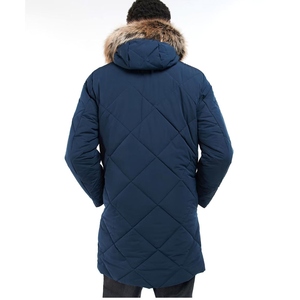Casual Men's Winter Parka Jacket Waterproof Hooded Long Front Logo Eco Friendly Polyester Nylon Reversible Warm Outerwear - Product Image 3