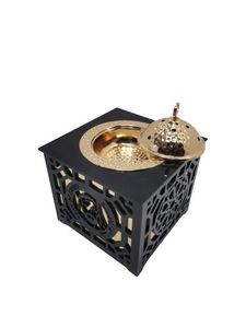 NCENSE 2025 Nueva madera madre de perla Bakhoor quemador Ncense Madhkan quemador árabe Oud quemador para fragancia casera para Ramadán - Product Image 6