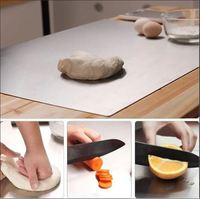Planche de travail de cuisine en acier inoxydable 304, multifonctionnelle pour la cuisson et le découpage - Sans danger pour les aliments, compatible lave-vaisselle, paroi épaissie