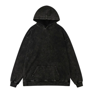 เสื้อฮู้ดดี้คอเต่าทรงหลวม แขนเสื้อแบบดรอปโชว์เดอร์ ผ้าเฟรนช์เทอร์รี่คุณภาพสูง พิมพ์ลายตัวอักษร ผ้าฝ้ายโอเวอร์ไซส์ สำหรับผู้หญิง - Product Image 1