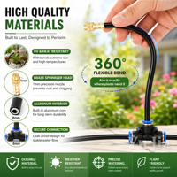 Kit de Riego para Jardín DIY, Boquilla para Áreas Pequeñas, 360° °   Sistema de Riego por Aspersión Ajustable para Patio, Invernadero, Césped y Plantas