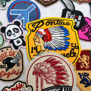 Écussons brodés personnalisés Pontiac Eagle Peace Panda avec motifs floraux et alphabets, style à coudre pour hommes et femmes - Product Image 1