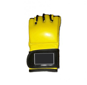 Gants de fitness jaunes à demi-doigts en cuir avec sangle de poignet réglable, unisexes, pour la musculation et l'entraînement en salle de sport - Product Image 3