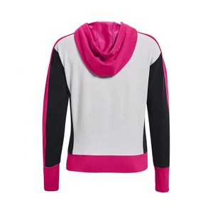 Qualité supérieure 100% coton sweat à capuche femme trois tons contraste côtes Tech polaire pull Slim Fit Street Wear sweats - Product Image 5