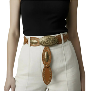 Cinturón Vaquero para Mujer en Oferta, con Hebilla Dorada, Venta al por Mayor - Product Image 1