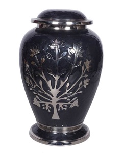 URNE DE CRÉMATION ADULTE VERTE EN LAITON MÉTAL POUR CENDRES HUMAINES AVEC URNE FUNÉRAIRE DE GRAVURE FABRIQUÉE À LA MAIN AVEC DES FINITIONS ÉLÉGANTES. - Product Image 3