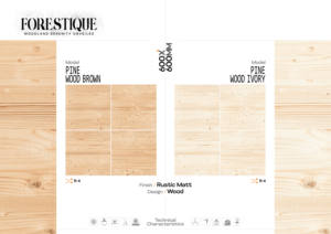Azulejos de Cerámica de Porcelana Esmaltada de 600x600 mm, Madera de Pino, Acabado Mate Rústico Marrón, Azulejos Italianos de 2x2 Pies para Interiores y Exteriores - Product Image 2