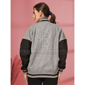 แจ็กเก็ตแบบพรีเมี่ยมสำหรับผู้หญิงเสื้อแจ็คเก็ตสไตล์เลตเทอร์แมนทันสมัยสำหรับทีมวิทยาลัยลำลองและสตรีทแวร์ - Product Image 2