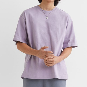 Venta al por mayor de fábrica, camisetas para hombre, de algodón 100% Material, ajuste cuadrado, ropa de calle con estampado de logotipo personalizado, camisetas sólidas para hombre - Product Image 6