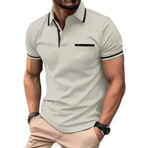 Nueva Camiseta de Manga Corta para Hombre, Antiarrugas, Estampada, de Punto, Ajustada, Transpirable, de Secado Rápido, 100% Algodón, Ligera, Estilo Urbano - Product Image 1