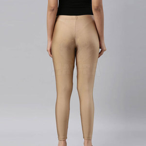 Pantalones Largos Elásticos de Cintura Alta para Mujer, Diseño Sólido, Spandex/Nylon, Sin Costuras, Leggings con Logotipo Personalizado, Precio Razonable - Product Image 4