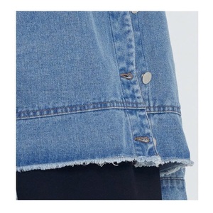 แจ็กเก็ตผ้ายีนส์มีกระดุมแบบลำลองของผู้หญิงสำหรับฤดูร้อนระบายอากาศลายสก็อตทรงหลวมซักเบาสำหรับฤดูใบไม้ร่วง - Product Image 4