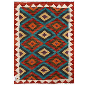 Tapis Imaco Maimana Afghanistan Kilim 105 x 76 cm à suspendre au mur - Product Image 1