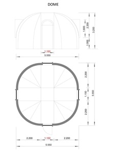 Kit de Casa Domo EPS |   Cabaña Modular Ecológica Tipo Domo para Glamping, Resorts y Uso Residencial - Product Image 5