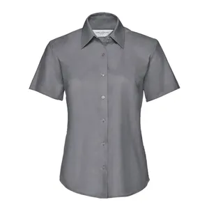 Chemise Oxford à manches courtes pour femmes, polo promotionnel personnalisé, facile d'entretien, merchandising personnalisé - Product Image 2