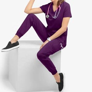 Uniformes hospitaliers extensibles à logo personnalisé, ensembles de gommage de soins infirmiers médicaux de beauté à la mode/vestes de marque privée - Product Image 6