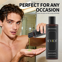 Champú de Sal Marina SEVICH con Queratina Natural, Limpieza Profunda y Nutritiva 3 en 1, Champú de Coco para el Cuidado del Cabello y el Cuerpo