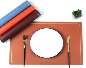 Salvamanteles Rectangular Ecológico de Cuero para Mesa de Comedor, Aislante de Calor, Hecho a Mano, Bajo Costo - Product Image 1