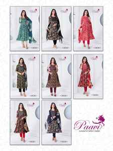 Belle robe couleur incroyable partie lourde impression Kurti Pant & Dupatta avec broderie travail femme mode exportateur et fournisseur - Product Image 6