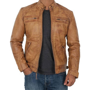Chaqueta de cuero de moda para hombre de alta calidad de ajuste cómodo/chaqueta de cuero de moda con capucha de diseño único de manga larga para hombre 2025 - Product Image 1