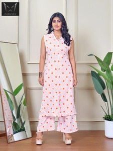 Kurti sin Mangas con Estampado de Lujo, Atuendo Cómodo de Alta Gama para Uso Diario y en el Hogar - Product Image 4