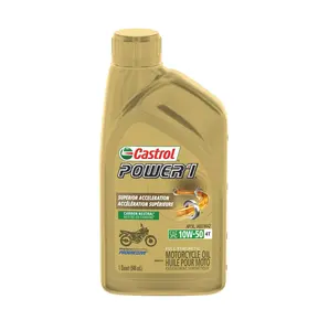 Castrol Power 1 Racing 4T Full Synthetic Motorcycle Oil 10W-40, 1 Quart