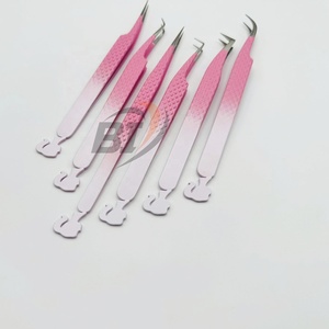 Pinzas de Acero Inoxidable Duraderas de Última Generación para Extensión de Pestañas y Herramientas de Belleza con Punta Puntiaguda, Pinzas con Nombre de Marca Personalizado - Product Image 4