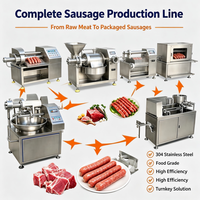 Machine de remplissage de saucisses sous vide à fonctionnement facile pour la transformation de saucisses cuites