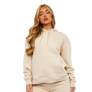 Sweat à capuche en polaire surdimensionné personnalisé pour femmes, pull décontracté à manches longues, sweat-shirt doux pour l'hiver Streetwear, tenue confortable à capuche - Product Image 4