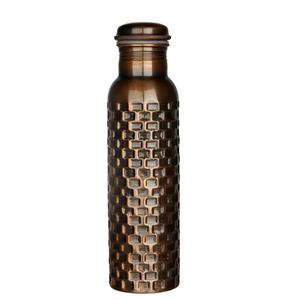 Nueva botella de agua de cobre esmaltada con estilo, diseño Floral vibrante, duradera, a prueba de fugas, respetuosa con el medio ambiente, bebida de bienestar inspirada en Ayurveda - Product Image 2