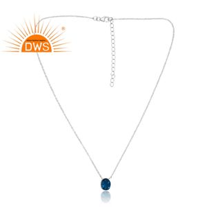 Diseño caliente 925 Plata de ley Natural Doublet Santamaria Aguamarina Cuarzo Piedra preciosa Colgante Diseño personalizado Fabricación de joyas - Product Image 4