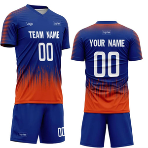 Unisex Quick Dry Polyester Soccer <b>Tracksuit</b> <b>Retro</b> Print Training Uniform with Custom Team Name Logo Comfortable Kids Soccer Wear - Product Image 1