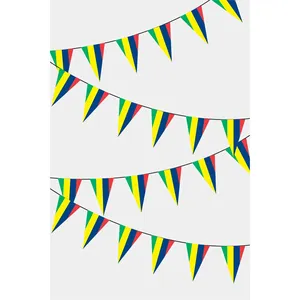 Customized Triangular Flags <b>Banner</b> 3x5ft for Education-Digital Printing Silk Material Custom Logo - Product Image 1