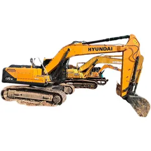 Hyundai 22ton HYUNDAI 220 Tracked Digger for Sale Excavator Earthmoving Machinery in Good Condition USED Machinery Yellow