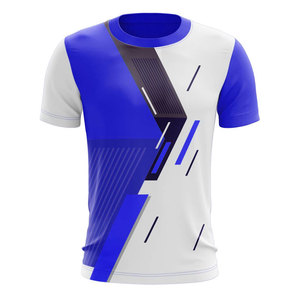 OEM, venta al por mayor, camiseta totalmente sublimada para hombres, tela transpirable personalizada, multicolor, manga corta, bajo MOQ, Camiseta deportiva - Product Image 4