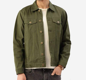 Chaqueta transpirable acolchada de lona de manga larga ajustada informal personalizada de buena calidad prendas de vestir exteriores rasgadas de estilo callejero para hombre - Product Image 5